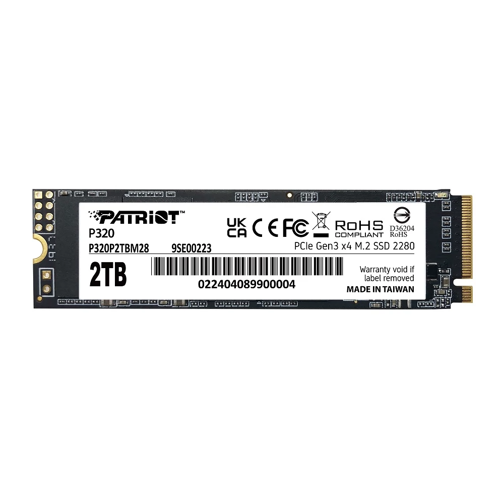 PATRIOT P320 M.2 2280 PCIe NVMe SSD MEGHAJTÓ 3000/2200 MB/s 2TB