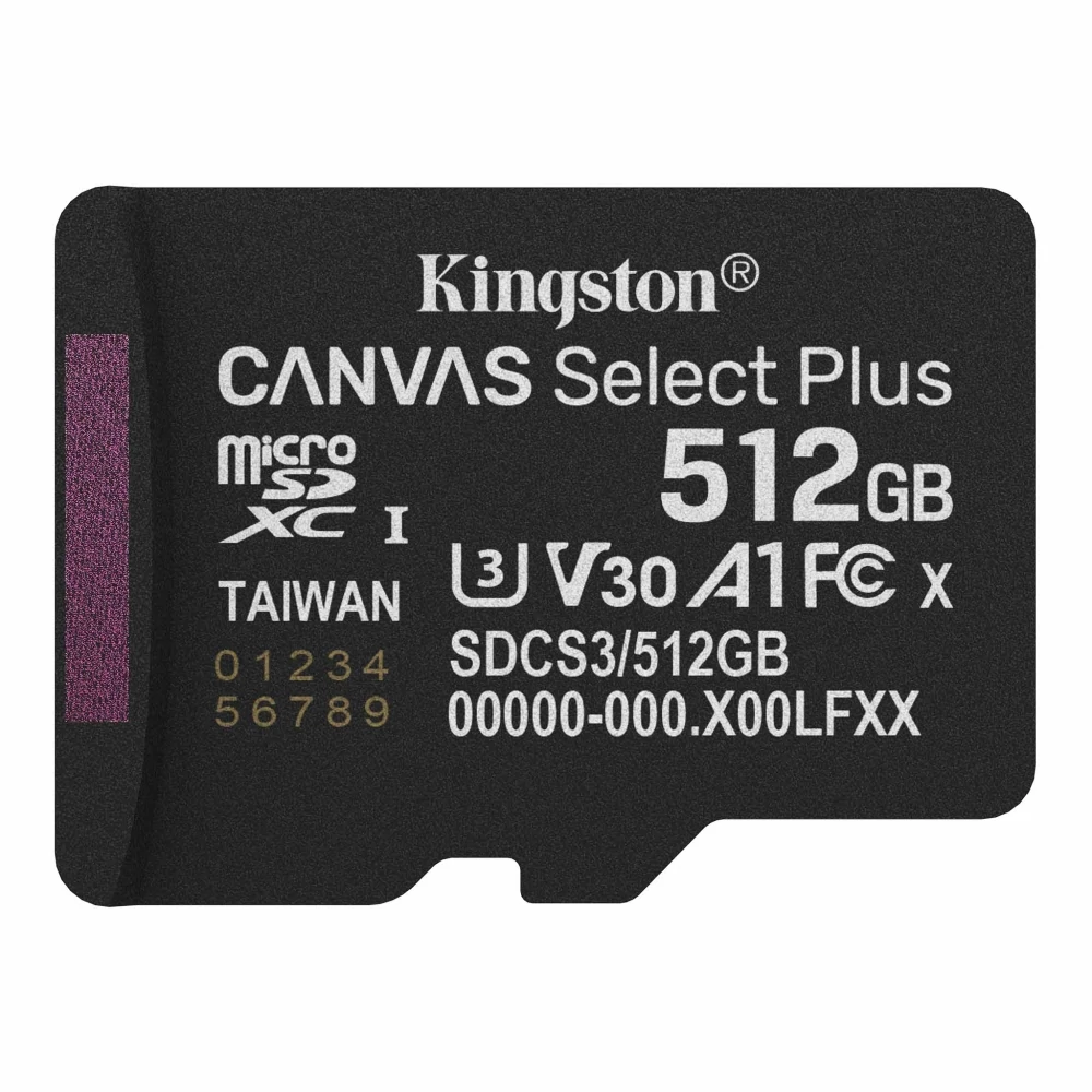 KINGSTON CANVAS SELECT PLUS MICRO SDXC 512GB CLASS 10 UHS-I U3 A1 V30 (150/85 MB/s)