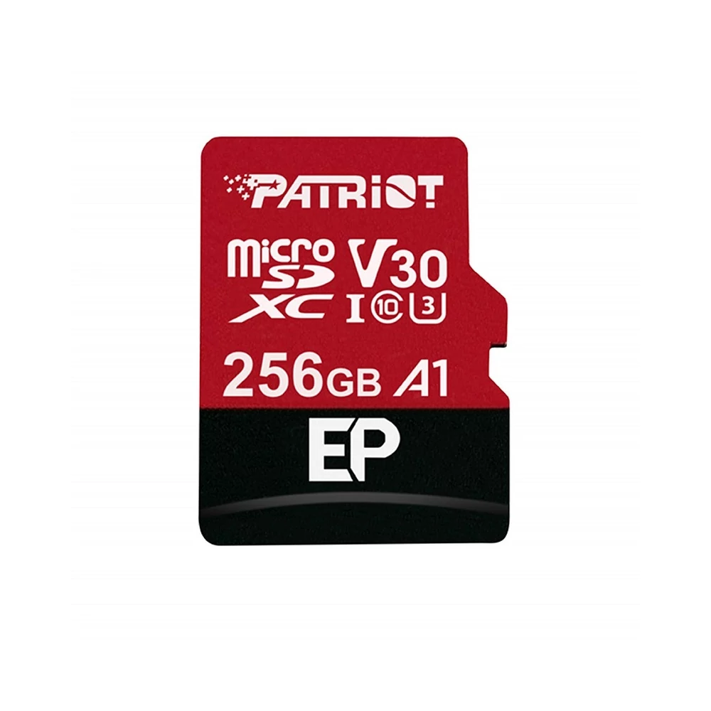 PATRIOT EP MICRO SDXC 256GB + ADAPTER CLASS 10 UHS-I U3 A1 V30 100/80 MB/s