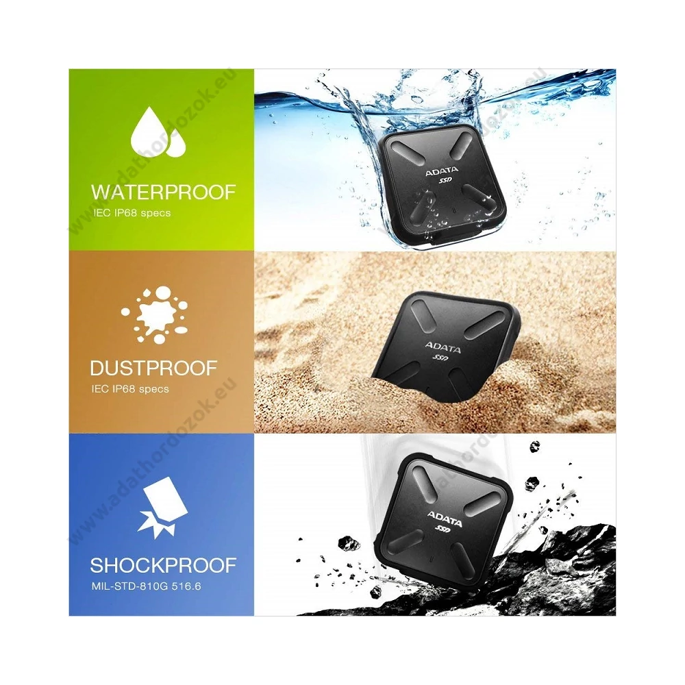 ADATA SD700 2,5 COL USB 3.1 KÜLSŐ SSD MEGHAJTÓ 512GB FEKETE