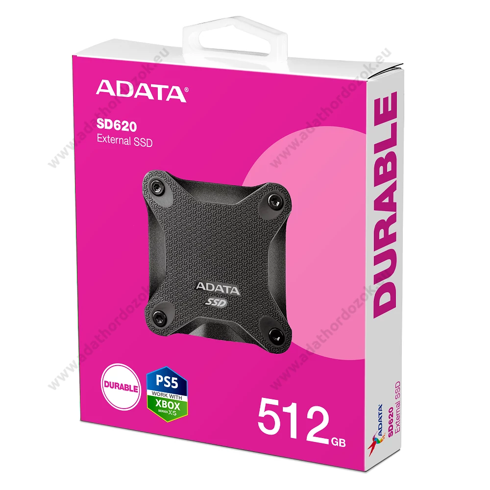 ADATA SD620 USB 3.2 GEN 2 KÜLSŐ SSD MEGHAJTÓ 512GB FEKETE