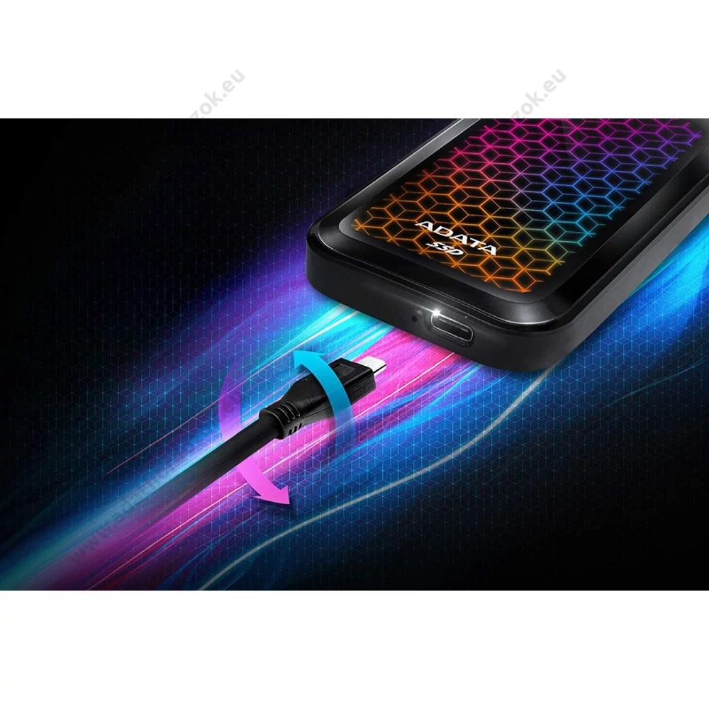 ADATA SE770G USB-C 3.2 GEN 2 KÜLSŐ SSD MEGHAJTÓ 1TB FEKETE