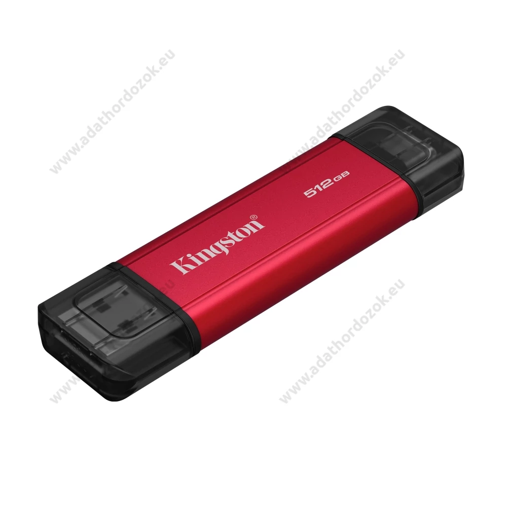 KINGSTON DUAL PORTABLE USB 3.2 GEN 2 (10Gbps) USB-A/USB-C FÉMHÁZAS SSD MEGHAJTÓ 512GB PIROS