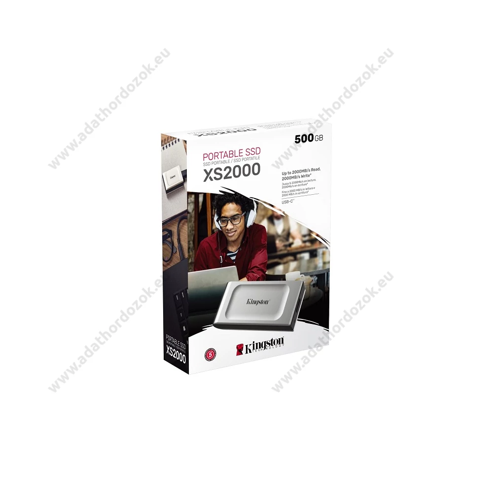 KINGSTON XS2000 USB-C 3.2 GEN 2x2 KÜLSŐ SSD MEGHAJTÓ 500GB EZÜST