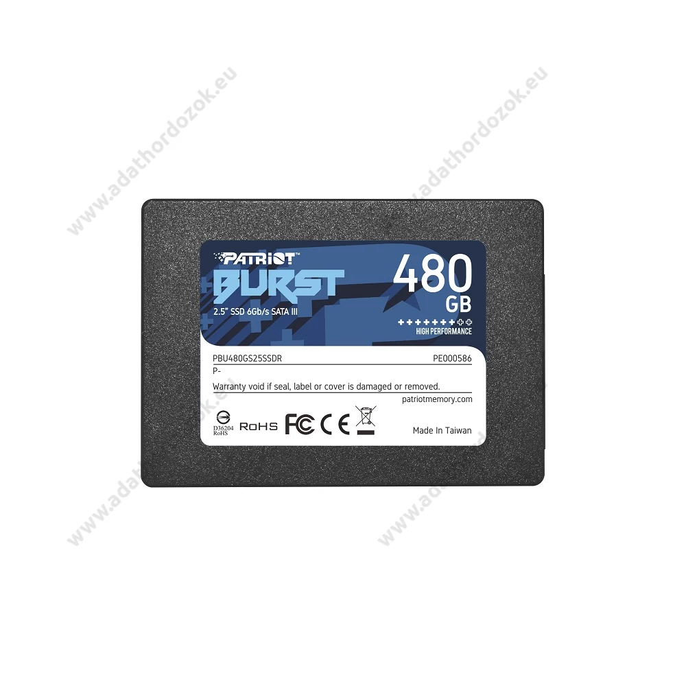 PATRIOT BURST 2,5 COL MÉRETÚ SATA III 560/540 MB/s 7mm SSD MEGHAJTÓ 480GB