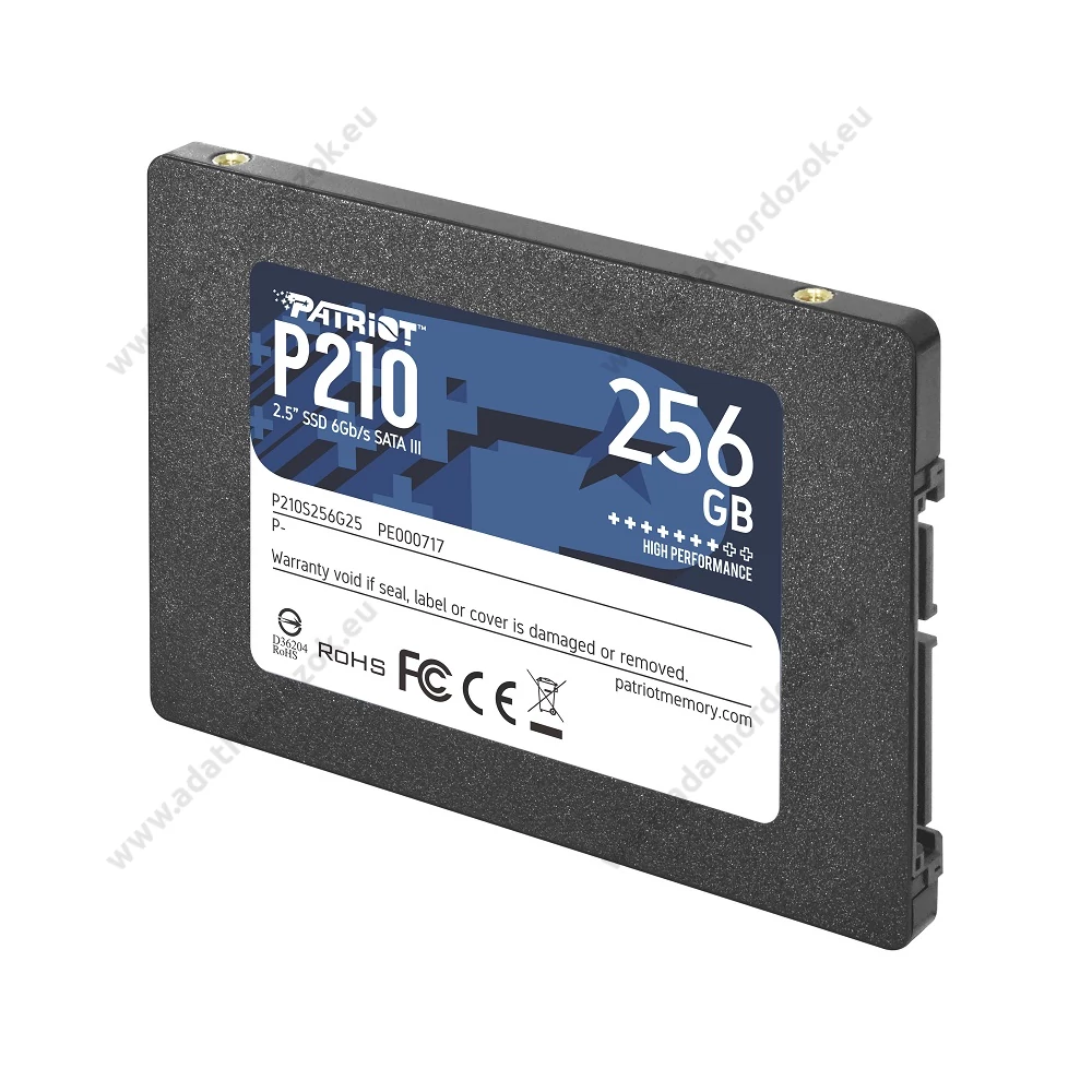 PATRIOT P210 2,5 COL MÉRETŰ SATA III 500/400 MB/s 7mm SSD MEGHAJTÓ 256GB