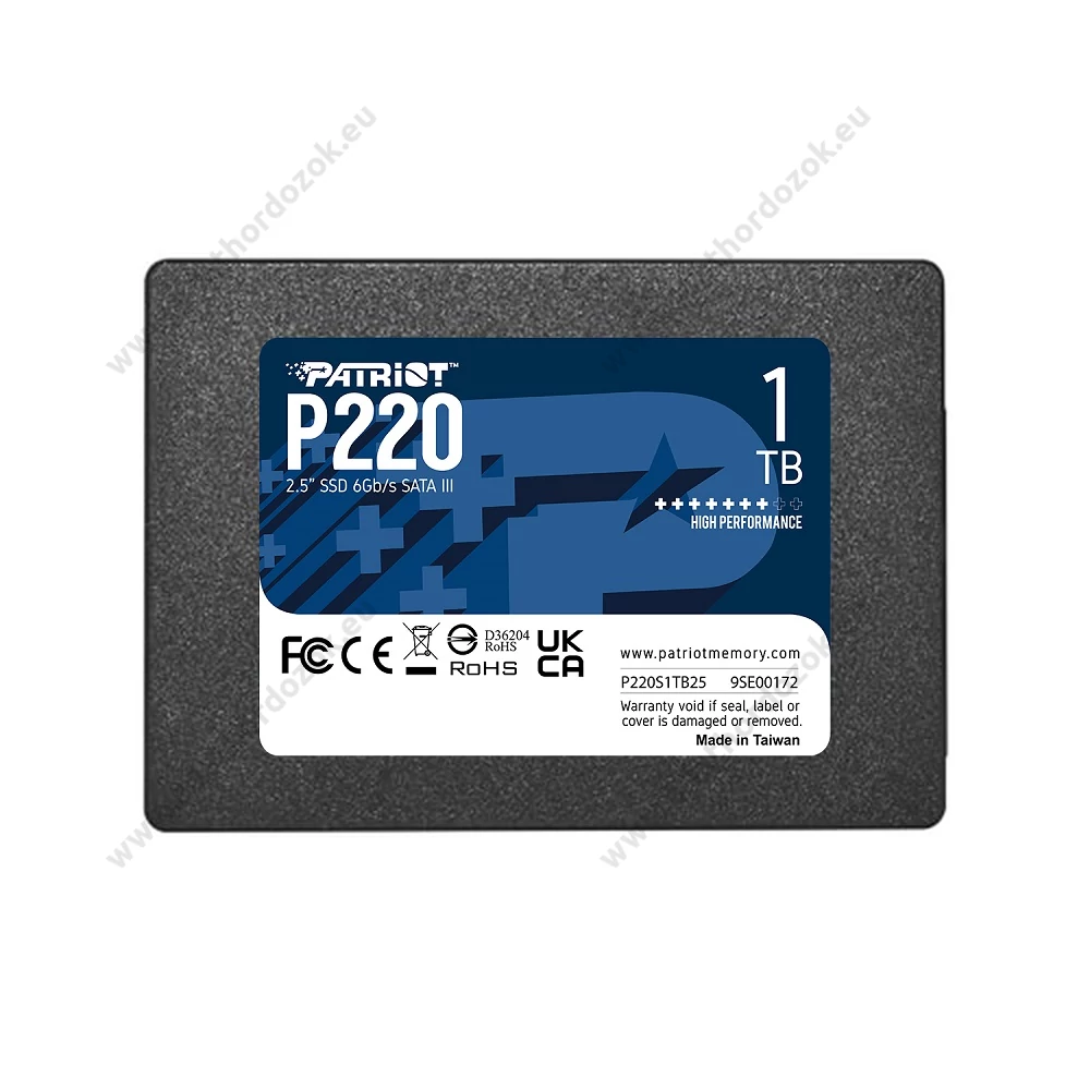 PATRIOT P220 2,5 COL MÉRETŰ SATA III 550/500 MB/s 7mm SSD MEGHAJTÓ 1TB