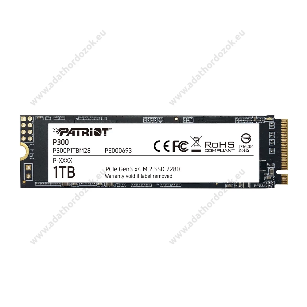 PATRIOT P300 M.2 2280 PCIe NVMe SSD MEGHAJTÓ 2100/1650 MB/s 1TB