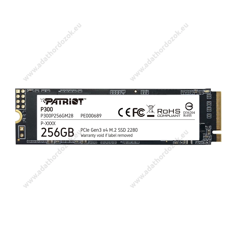 PATRIOT P300 M.2 2280 PCIe NVMe SSD MEGHAJTÓ 1700/1100 MB/s 256GB