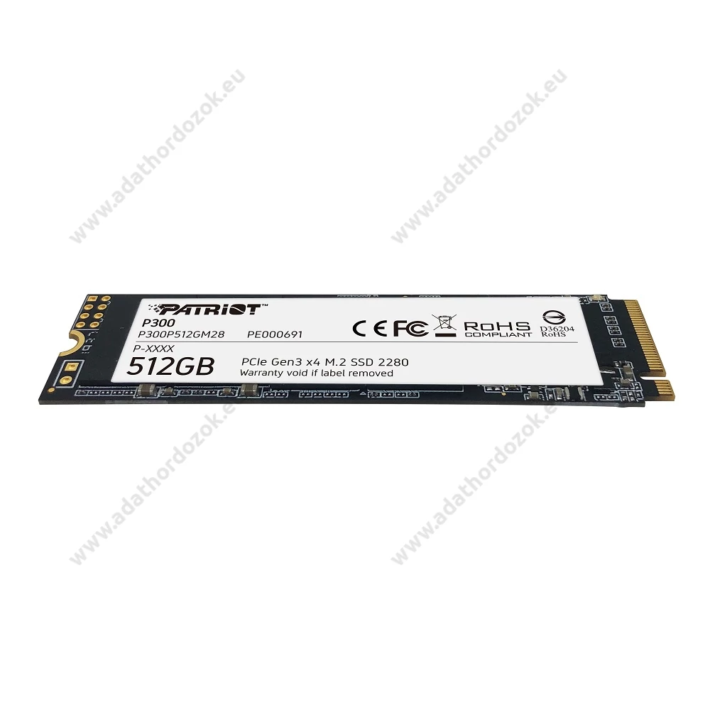 PATRIOT P300 M.2 2280 PCIe NVMe SSD MEGHAJTÓ 1700/1100 MB/s 512GB