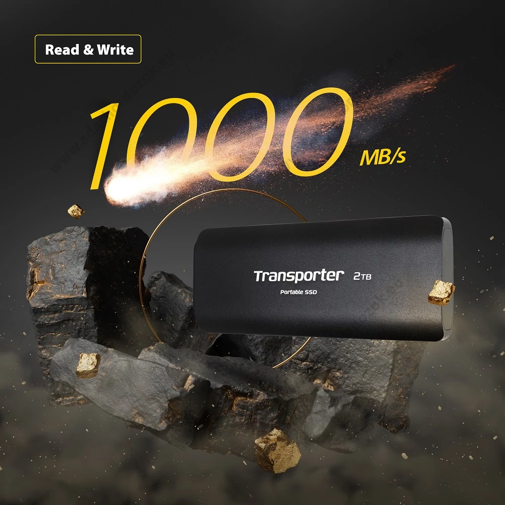 PATRIOT TRANSPORTER USB-C 3.2 GEN 2 KÜLSŐ SSD MEGHAJTÓ 512GB FEKETE