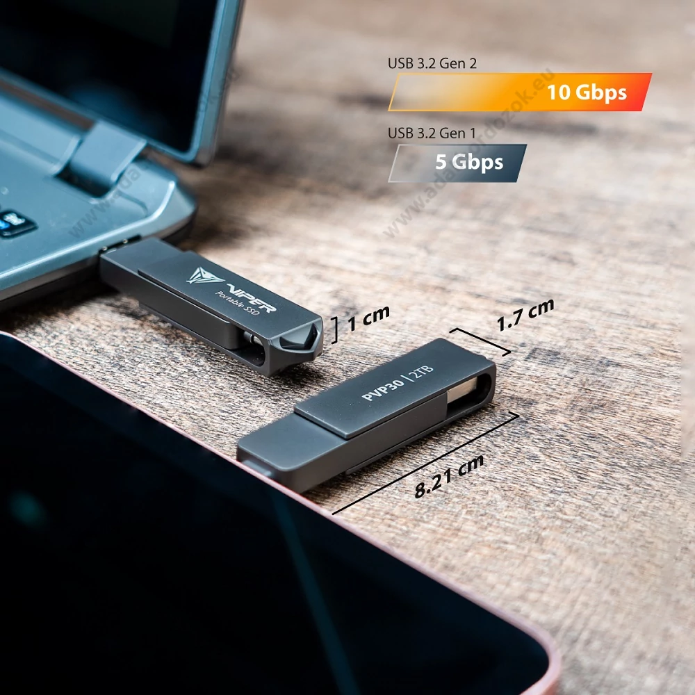 PATRIOT VIPER PVP30 USB 3.2 GEN 2 TYPE-A/TYPE-C KÜLSŐ SSD MEGHAJTÓ 1TB