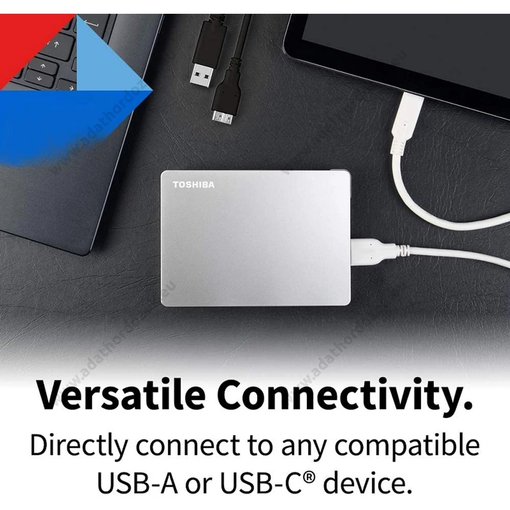 TOSHIBA CANVIO FLEX 2,5 COL USB 3.0 KÜLSŐ MEREVLEMEZ 4TB EZÜST