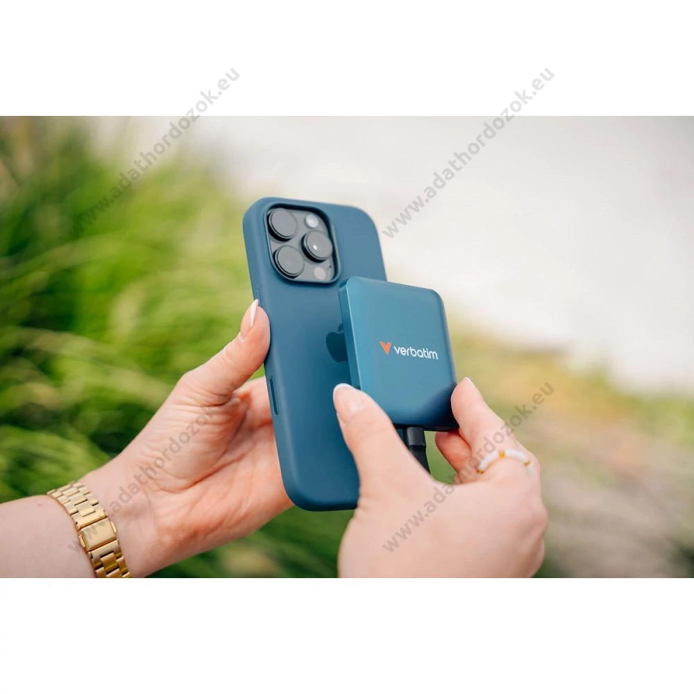 VERBATIM SNAPBACK USB-C 3.2 GEN 2x2 (20Gbps) KÜLSŐ SSD MEGHAJTÓ 1TB METÁLKÉK