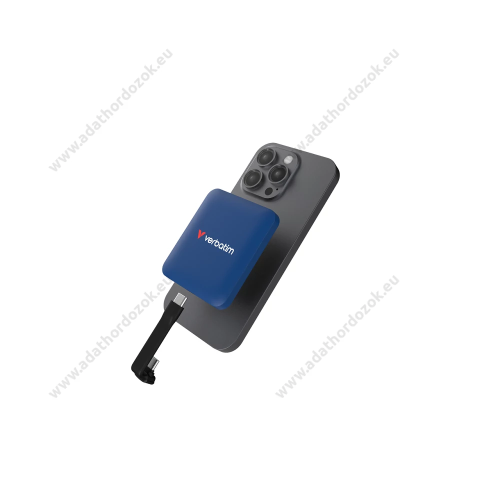 VERBATIM SNAPBACK USB-C 3.2 GEN 2x2 (20Gbps) KÜLSŐ SSD MEGHAJTÓ 1TB METÁLKÉK