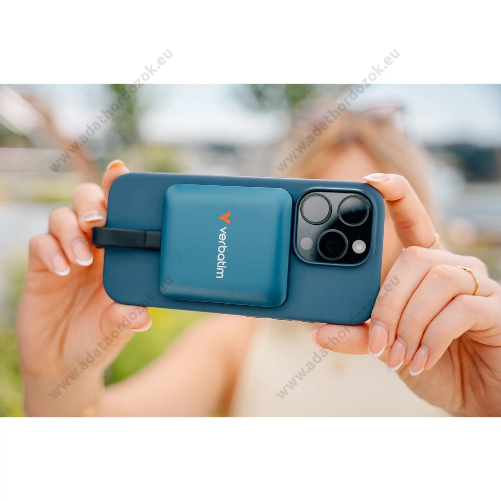 VERBATIM SNAPBACK USB-C 3.2 GEN 2x2 (20Gbps) KÜLSŐ SSD MEGHAJTÓ 1TB METÁLKÉK