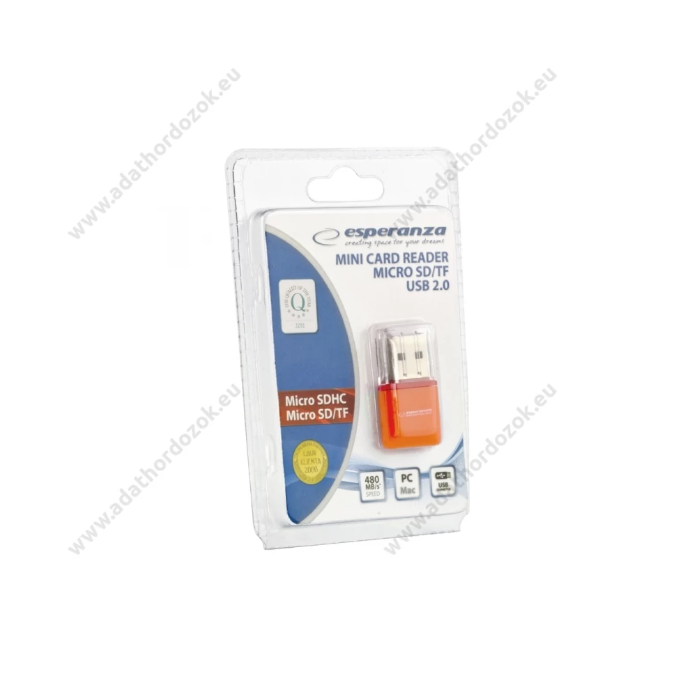 ESPERANZA EA134O MICRO SD/MICRO SDHC MEMÓRIAKÁRTYA OLVASÓ NARANCSSÁRGA