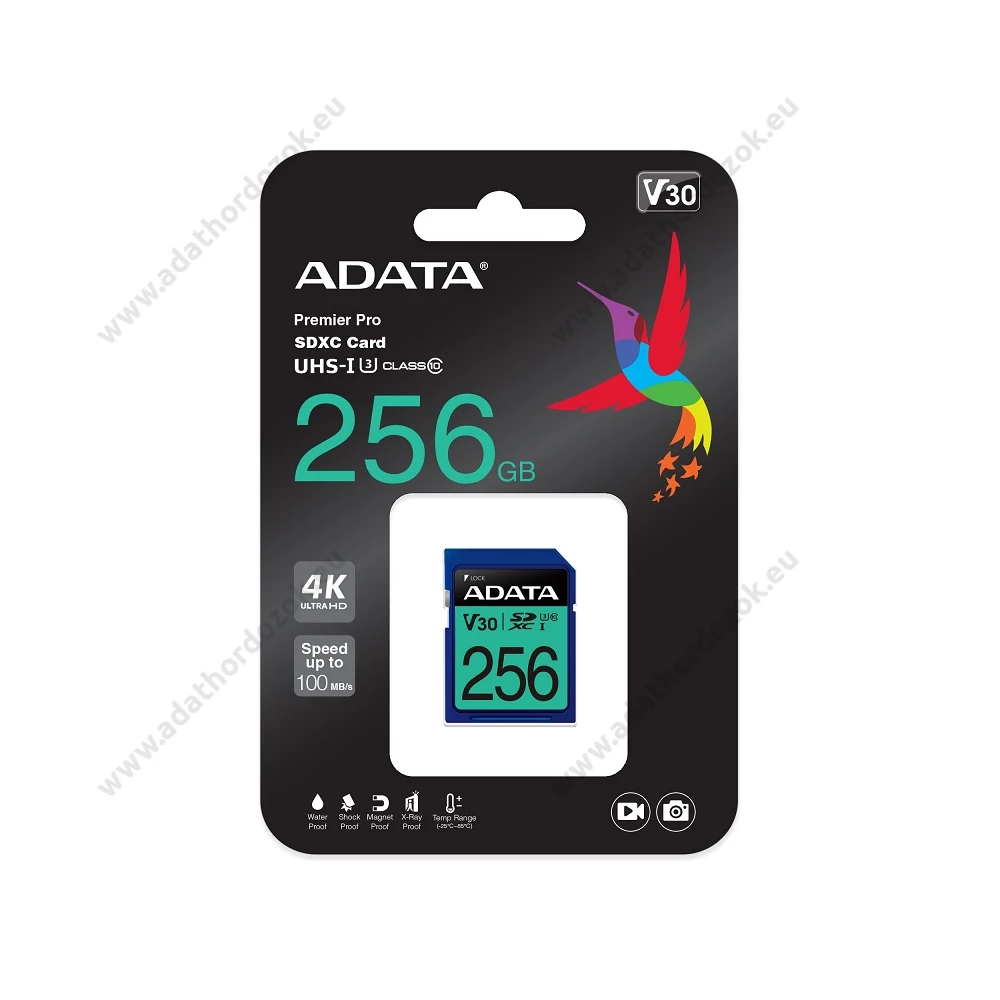 ADATA PREMIER PRO SDXC 256GB CLASS 10 UHS-I U3 V30 100/80 MB/s
