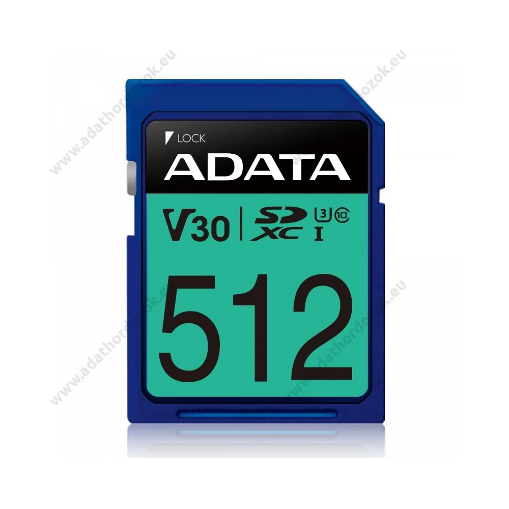 ADATA PREMIER PRO SDXC 512GB CLASS 10 UHS-I U3 V30 100/80 MB/s