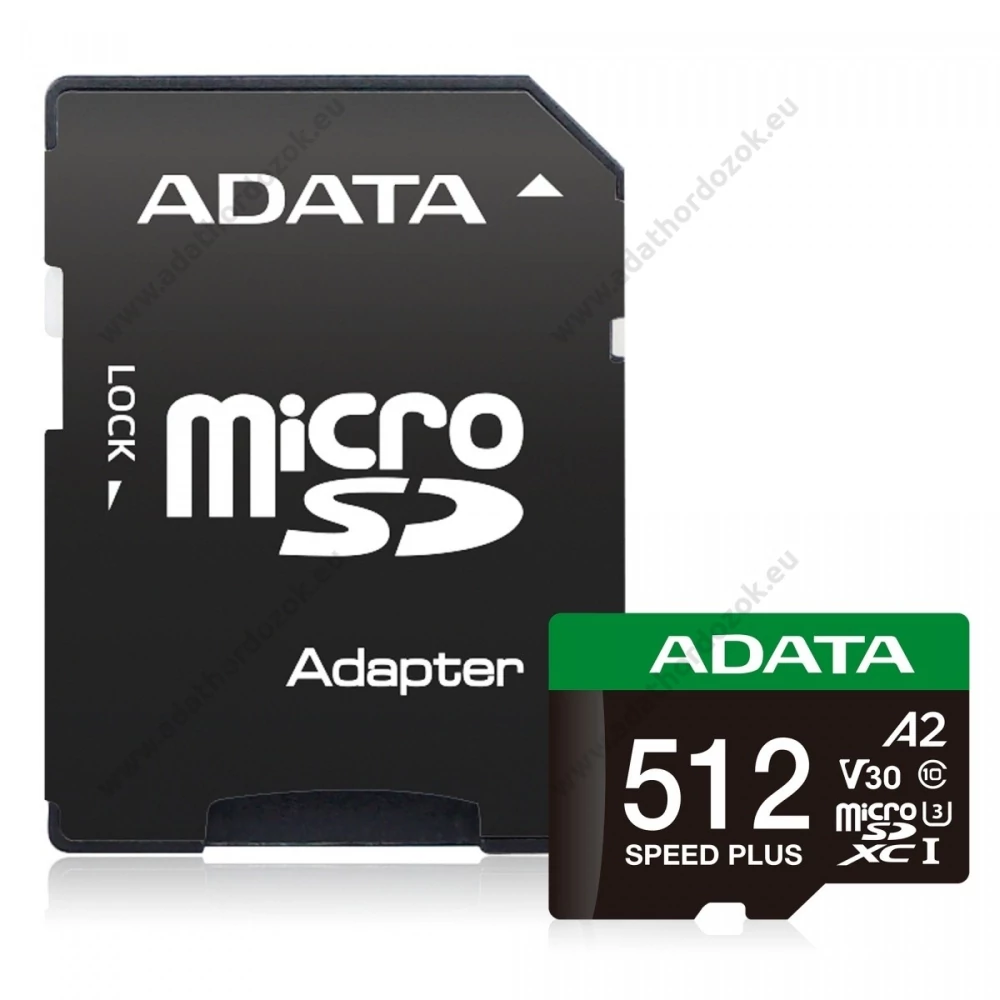 ADATA SPEED PLUS MICRO SDXC 512GB + ADAPTER CLASS 10 UHS-I U3 V30 180/160 MB/s