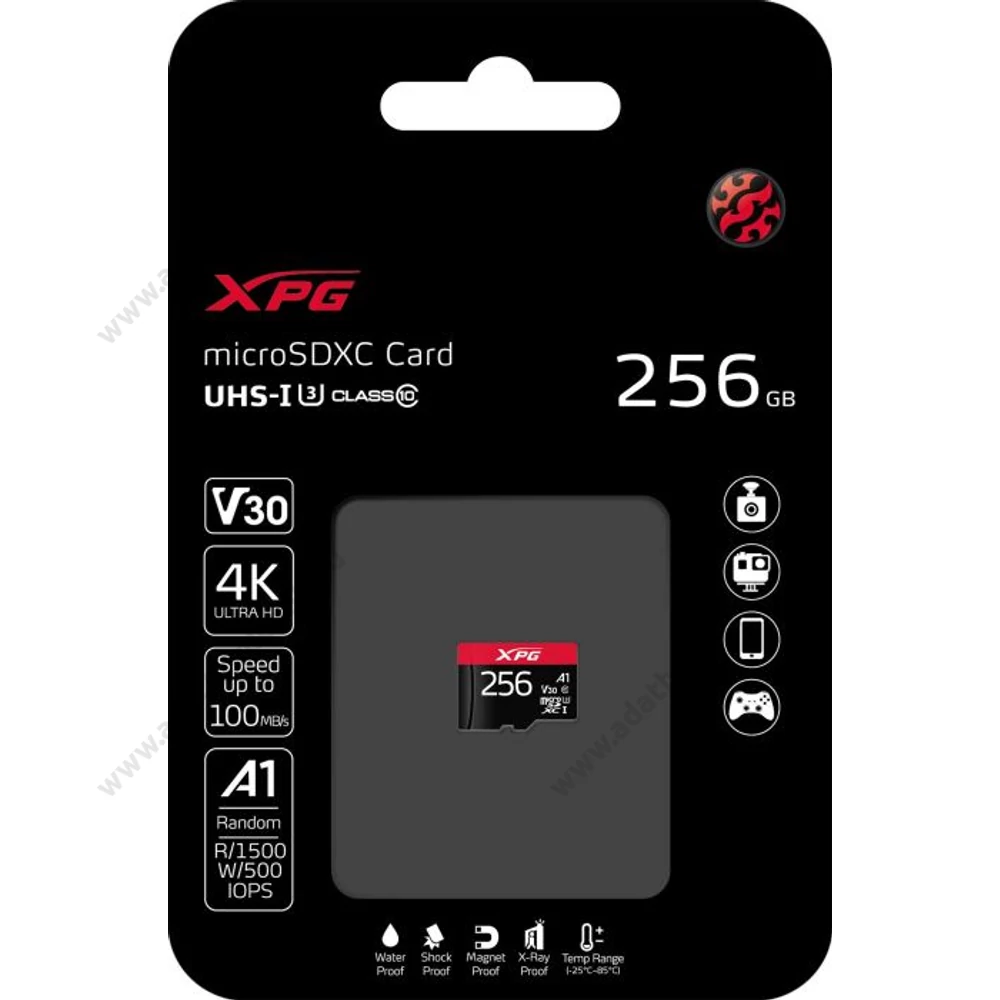 ADATA XPG GAMING MICRO SDXC 256GB CLASS 10 UHS-I U3 A1 V30 100/85 MB/s