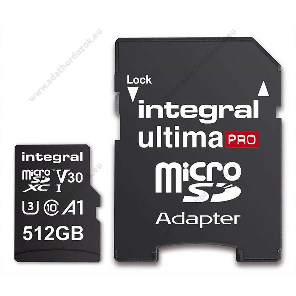 INTEGRAL ULTIMA PRO MICRO SDXC 512GB + ADAPTER CLASS 10 UHS-I U3 A1 V30 100/80 MB/s