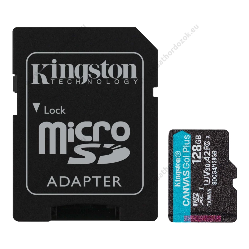KINGSTON CANVAS GO PLUS MICRO SDXC 128GB + ADAPTER CLASS 10 UHS-I U3 A2 V30 200/90 MB/s