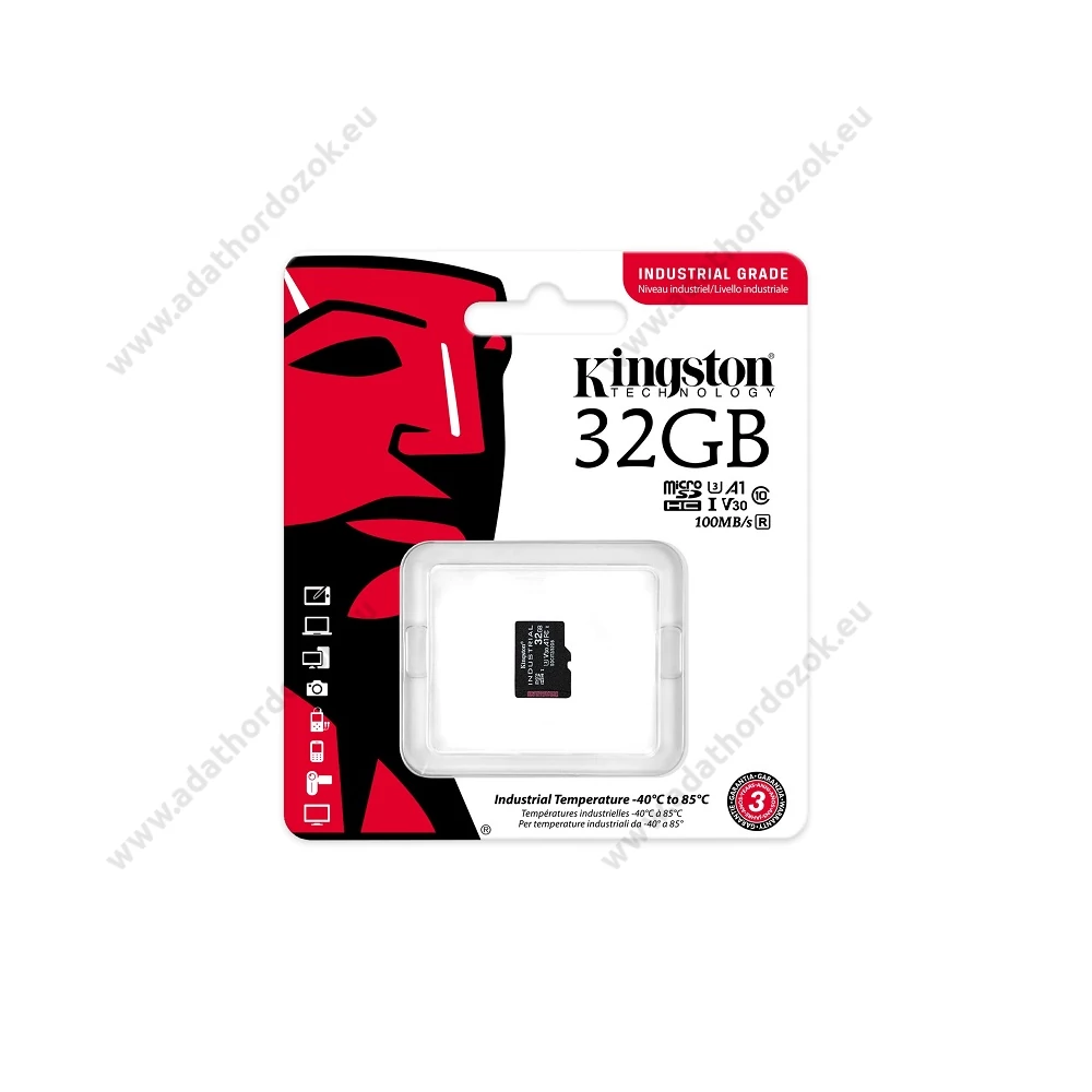 KINGSTON INDUSTRIAL GRADE MICRO SDHC 32GB CLASS 10 UHS-I U3 A1 V30 100/80 MB/s