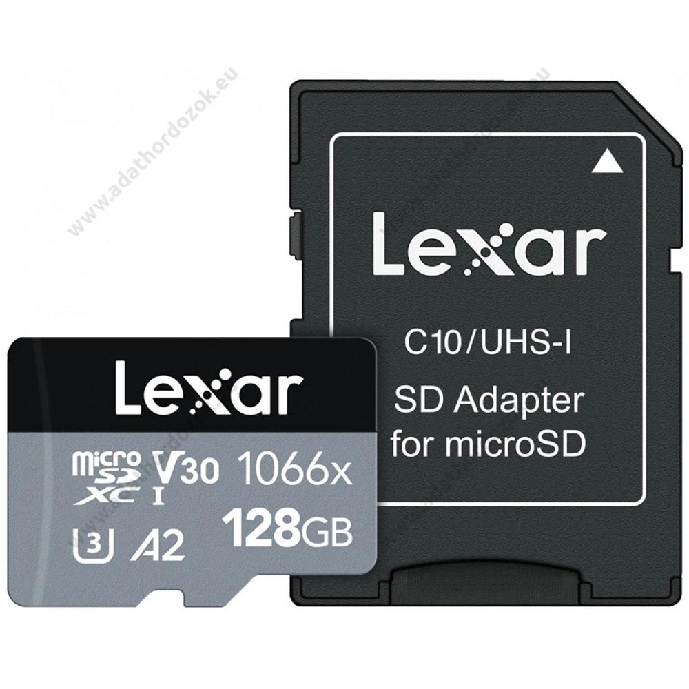LEXAR PROFESSIONAL 1066x SILVER SERIES MICRO SDXC 128GB + ADAPTER CLASS 10 UHS-I U3 A2 V30 (160/120 MB/s)