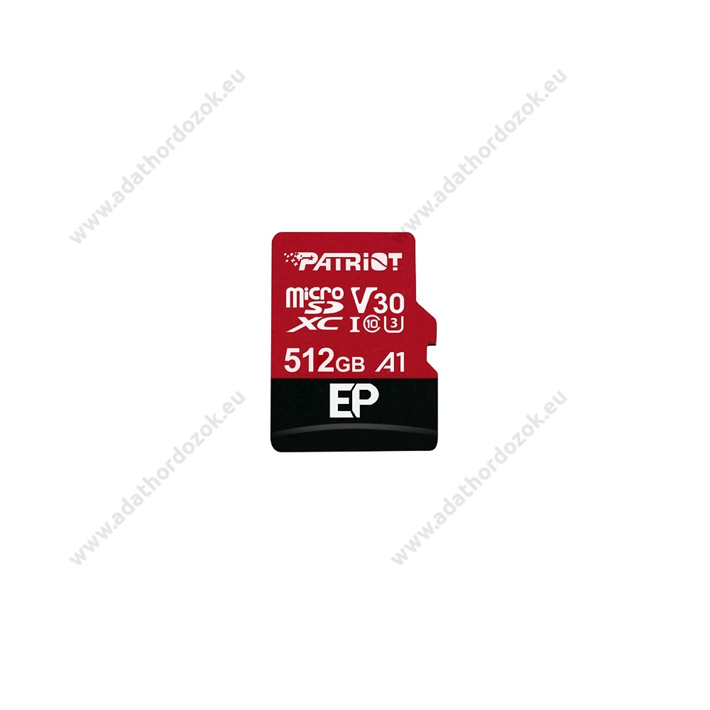 PATRIOT EP MICRO SDXC 512GB + ADAPTER CLASS 10 UHS-I U3 A1 V30 100/80 MB/s