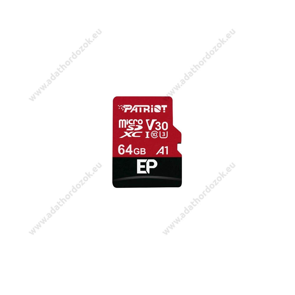 PATRIOT EP MICRO SDXC 64GB + ADAPTER CLASS 10 UHS-I U3 A1 V30 100/80 MB/s