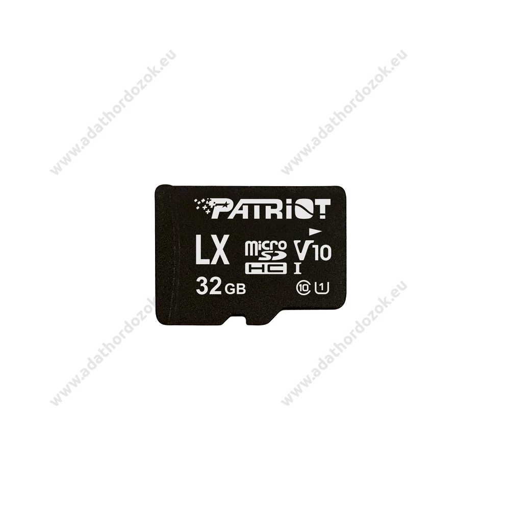 PATRIOT LX SERIES MICRO SDHC 32GB CLASS 10 UHS-I U1 (90 MB/s OLVASÁSI SEBESSÉG)