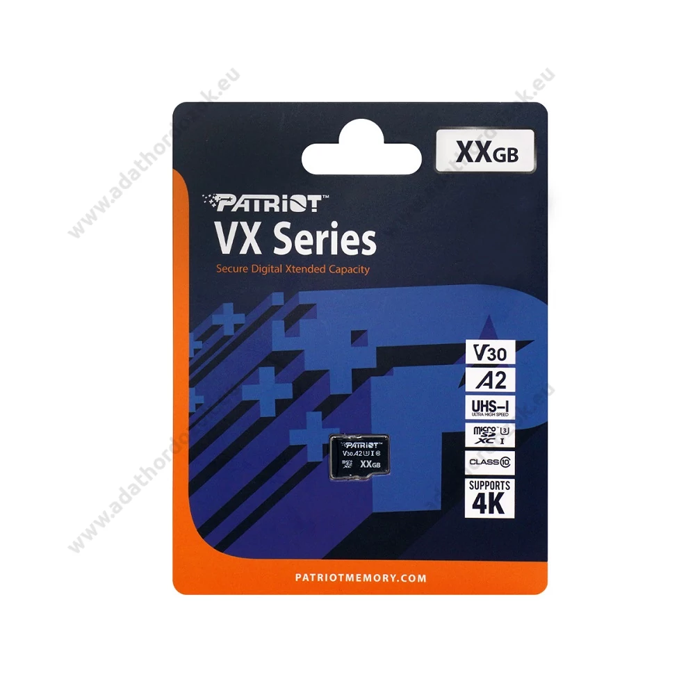 PATRIOT VX SERIES MICRO SDXC 256GB CLASS 10 UHS-I U3 A2 V30 90/80 MB/s
