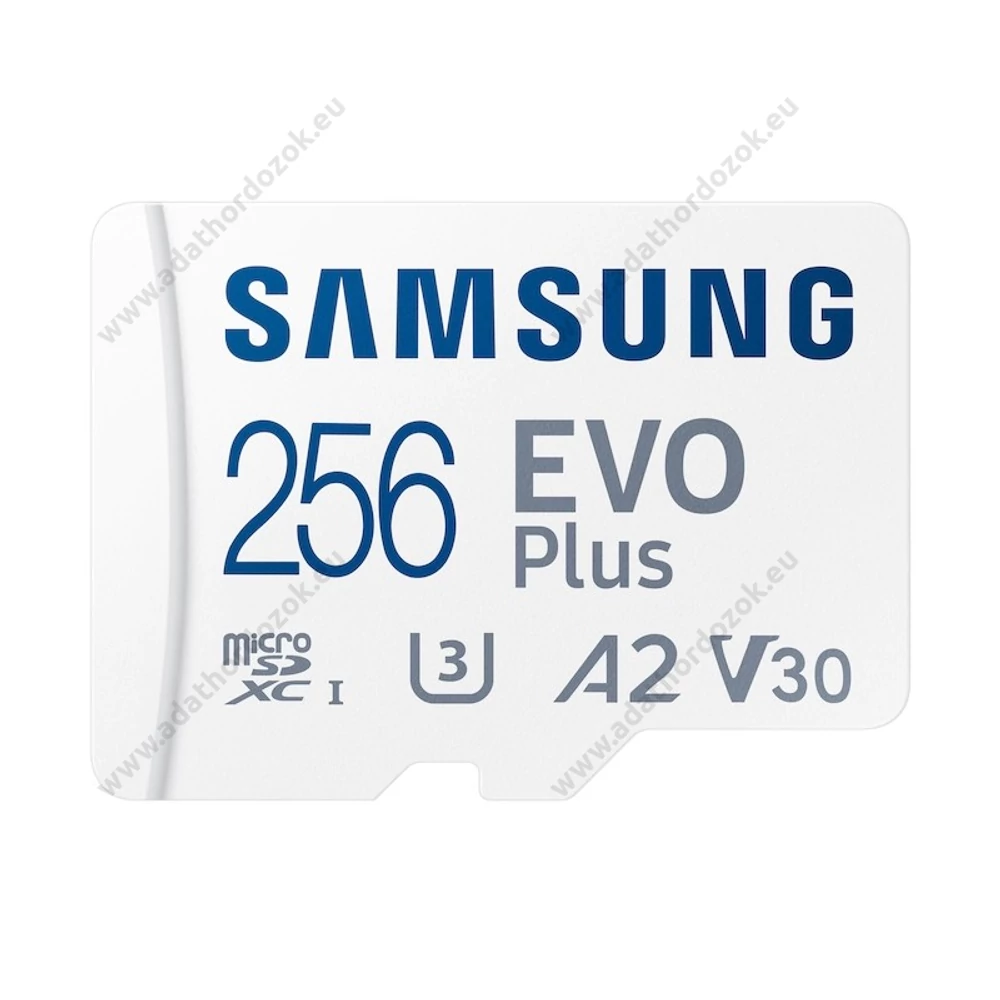 SAMSUNG EVO PLUS (2021) MICRO SDXC 256GB + ADAPTER CLASS 10 UHS-I U3 A2 V30 (130 MB/s ADATÁTVITELI SEBESSÉG)
