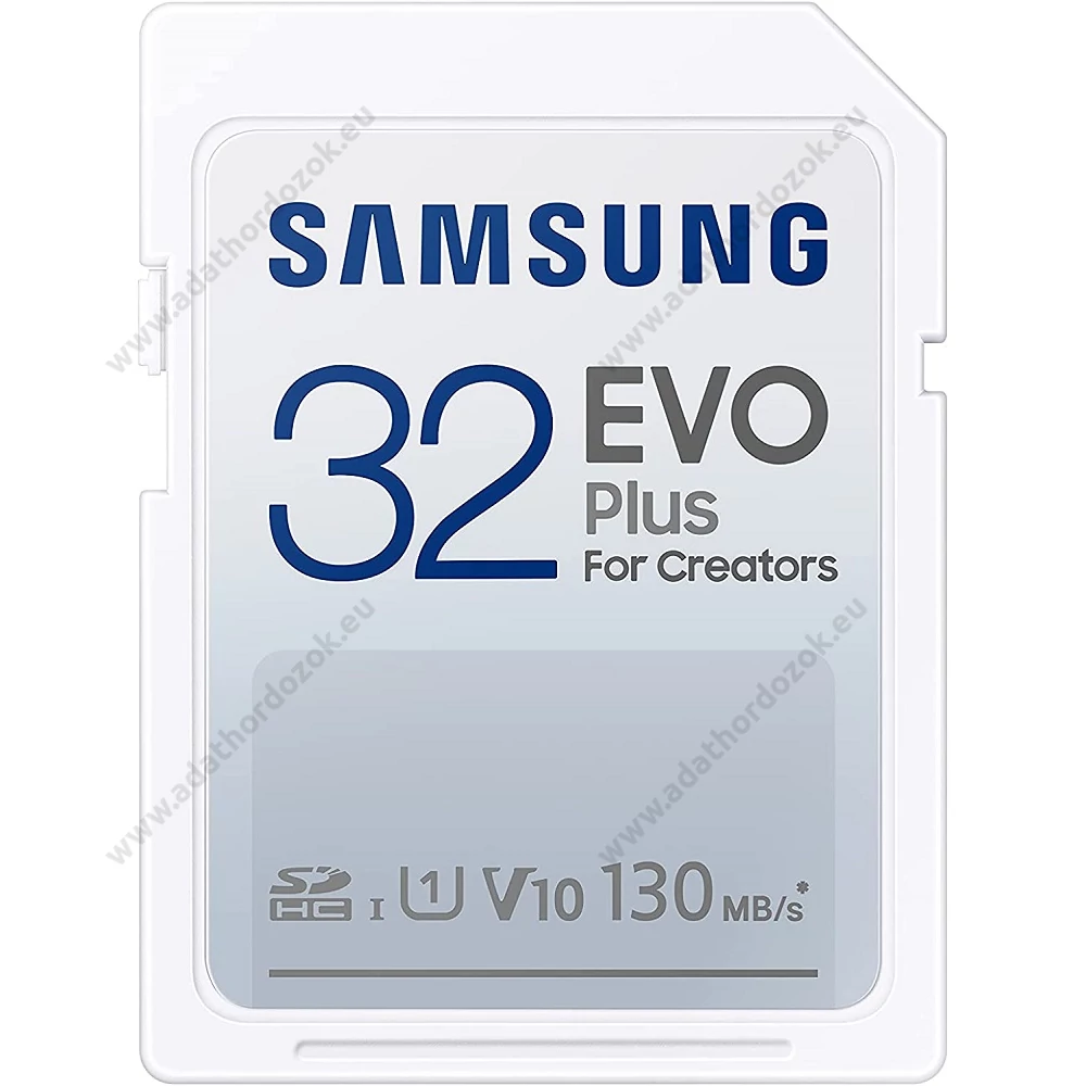 SAMSUNG EVO PLUS (2021) SDHC 32GB CLASS 10 UHS-I U1 V10 130 MB/s ADATÁTVITELI SEBESSÉG