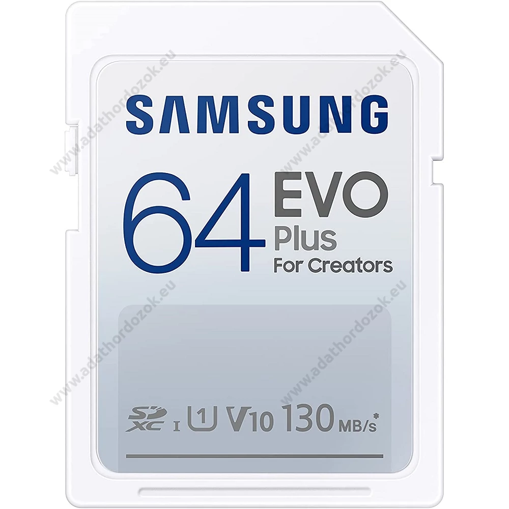SAMSUNG EVO PLUS (2021) SDXC 64GB CLASS 10 UHS-I U1 V10 130 MB/s ADATÁTVITELI SEBESSÉG
