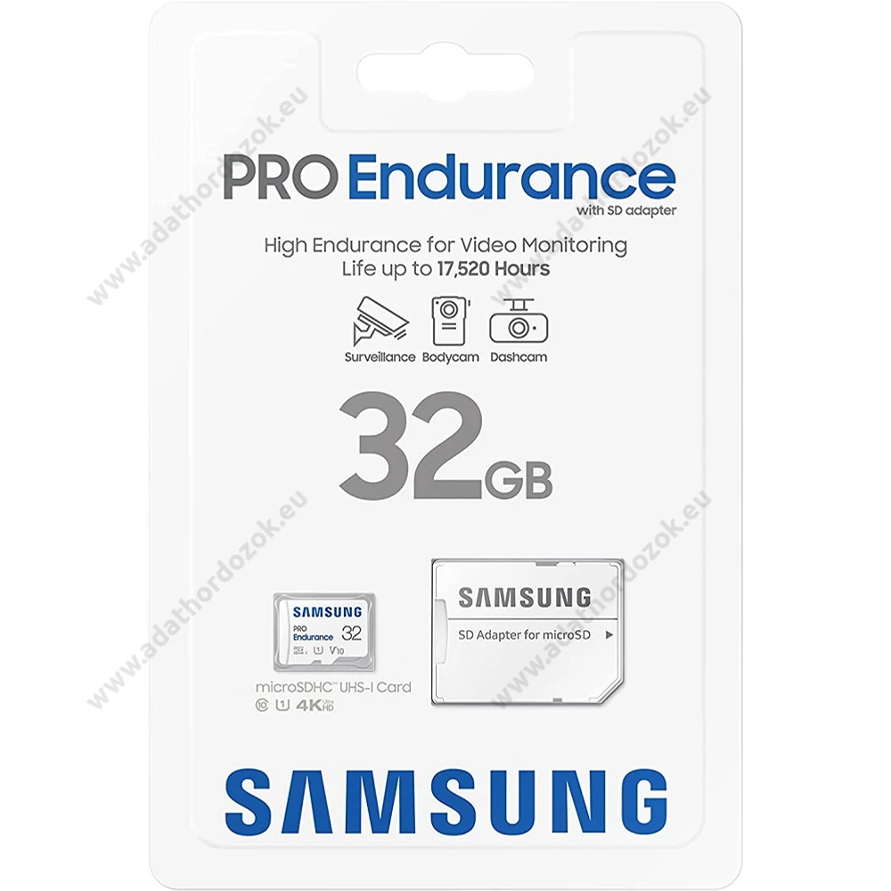 SAMSUNG PRO ENDURANCE MICRO SDHC 32GB + ADAPTER CLASS 10 UHS-I U1 V10 100/30 MB/s