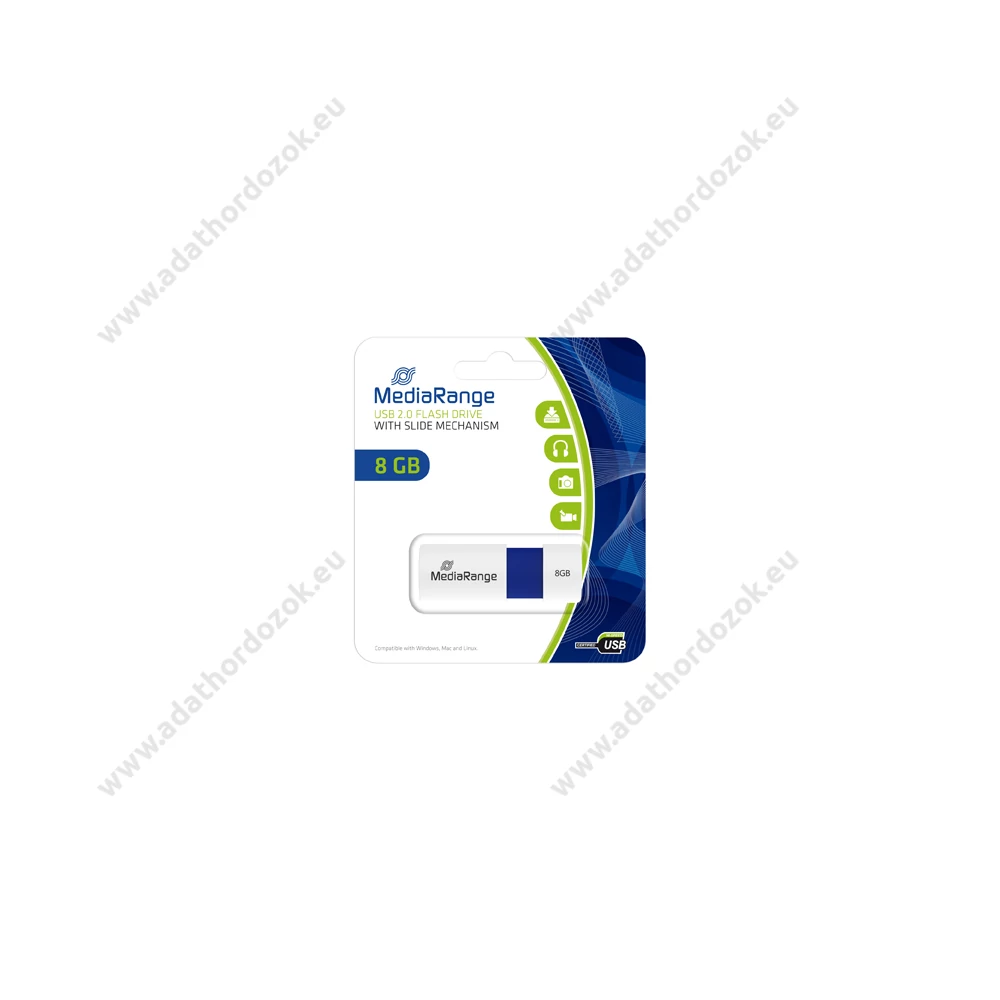 MEDIARANGE USB 2.0 PENDRIVE COLOR EDITION 8GB KÉK MR971