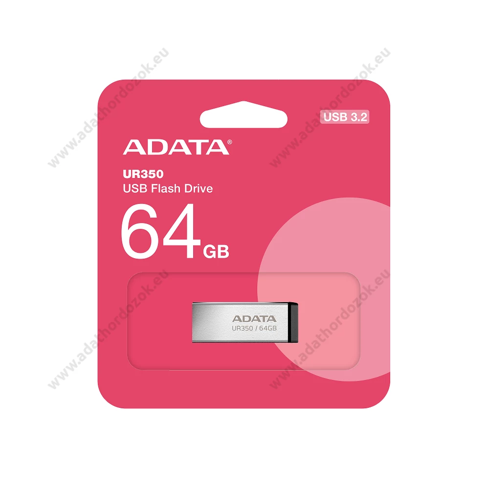 ADATA UR350 USB 3.2 GEN 1 FÉMHÁZAS PENDRIVE 64GB FEKETE