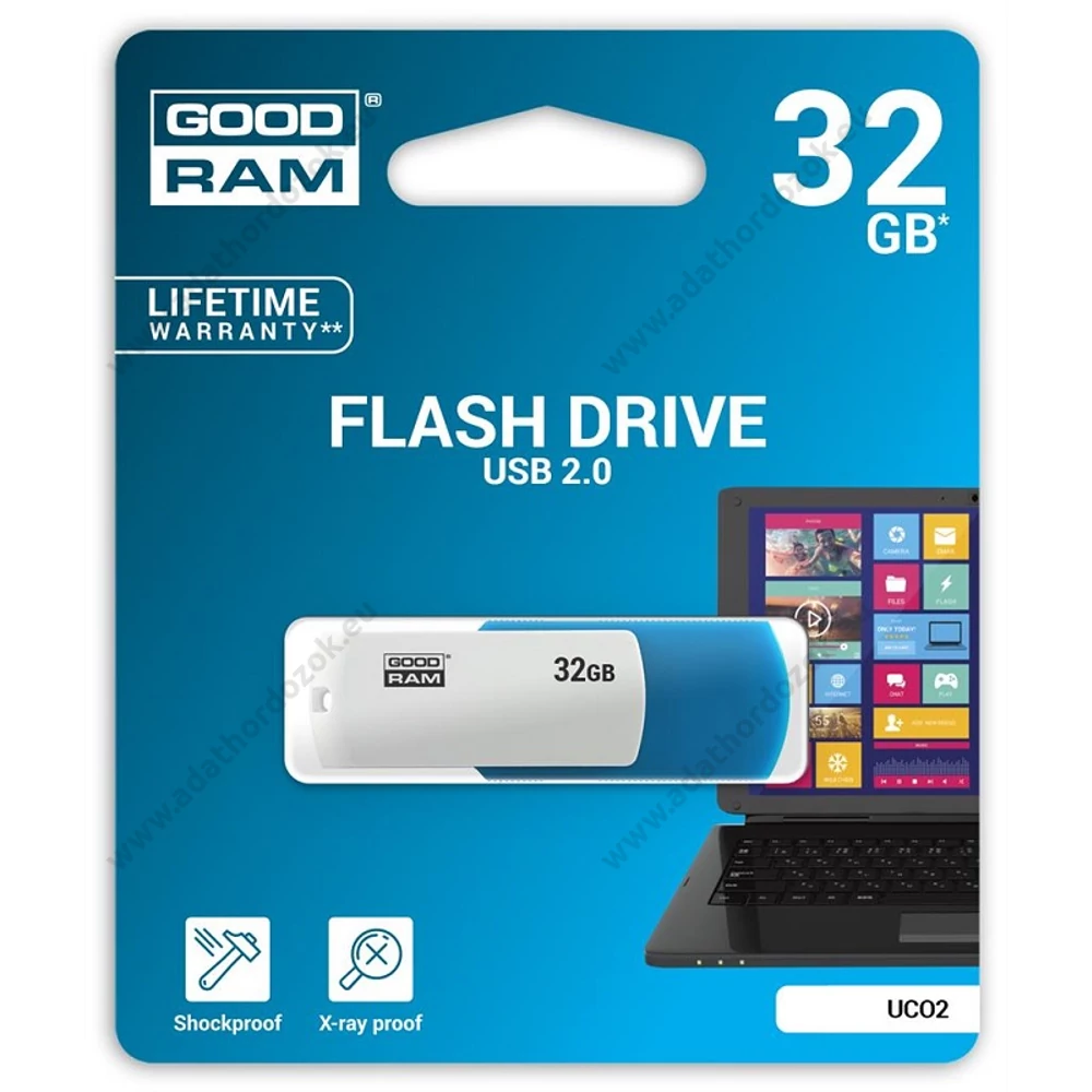 GOODRAM UCO2 USB 2.0 PENDRIVE 32GB KÉK/FEHÉR