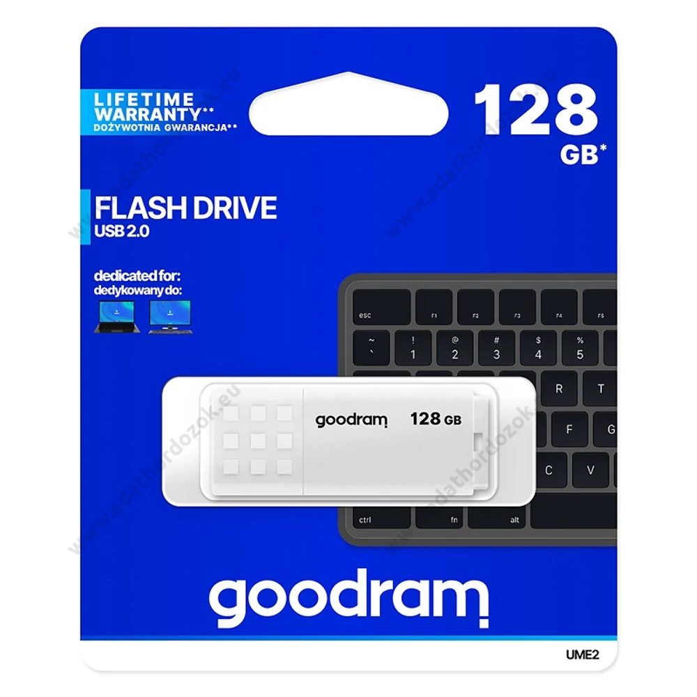 GOODRAM UME2 USB 2.0 PENDRIVE 128GB FEHÉR