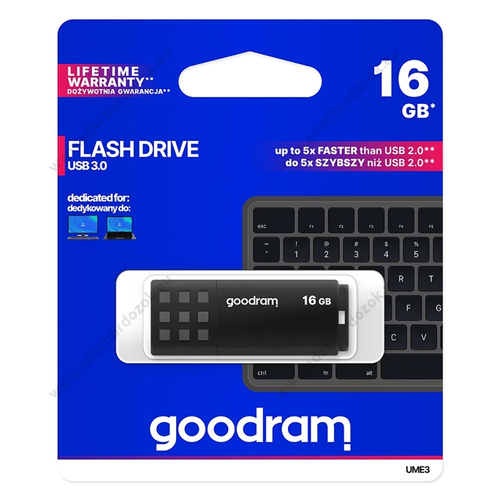 GOODRAM UME3 USB 3.0 PENDRIVE 16GB FEKETE