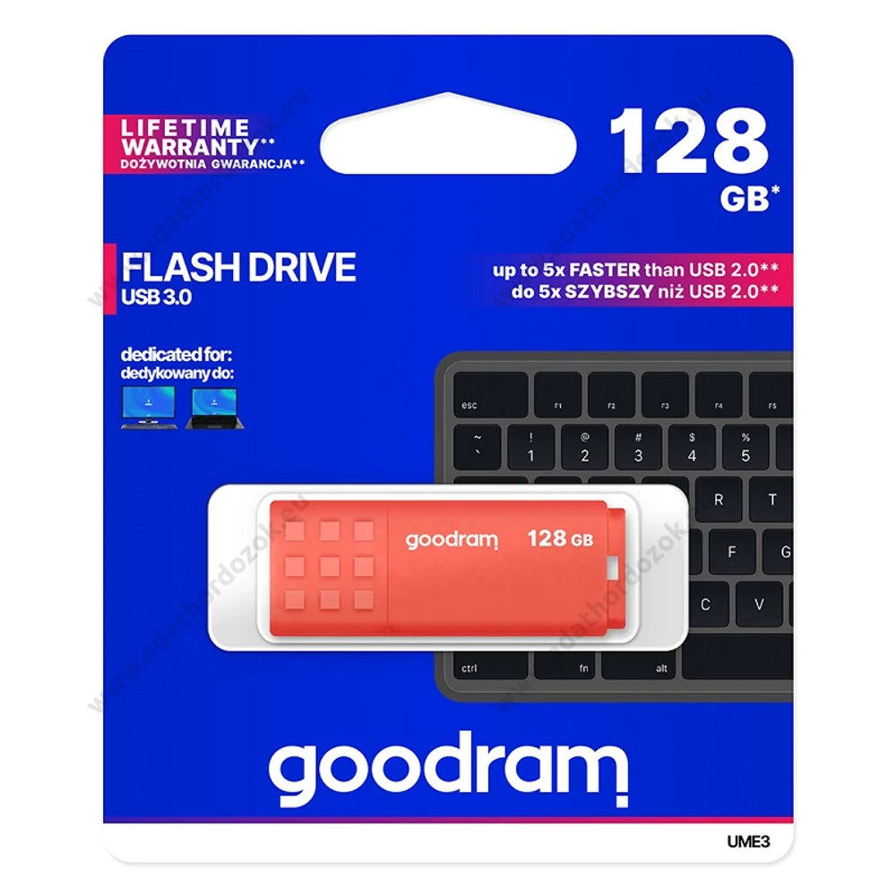 GOODRAM UME3 USB 3.0 PENDRIVE 128GB NARANCS