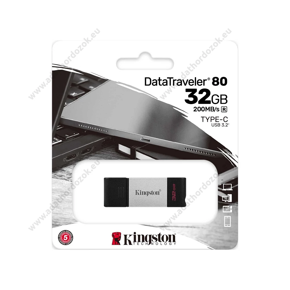 KINGSTON DATATRAVELER 80 USB-C 3.2 GEN 1 PENDRIVE 32GB