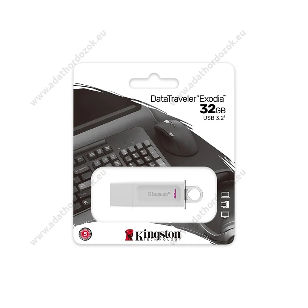 KINGSTON DATATRAVELER EXODIA USB 3.2 GEN 1 PENDRIVE 32GB FEHÉR