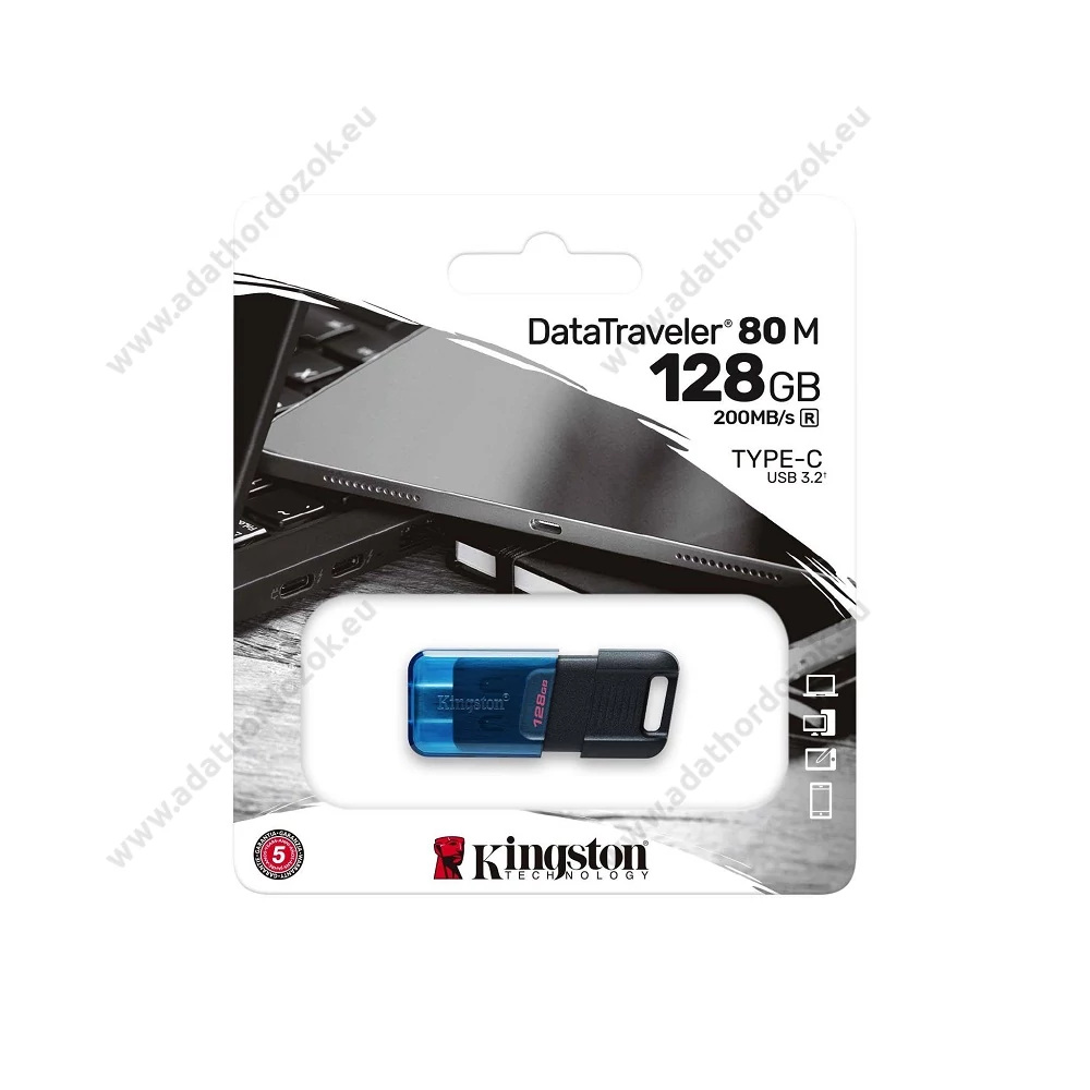 KINGSTON DATATRAVELER 80 M USB-C 3.2 GEN 1 PENDRIVE 128GB