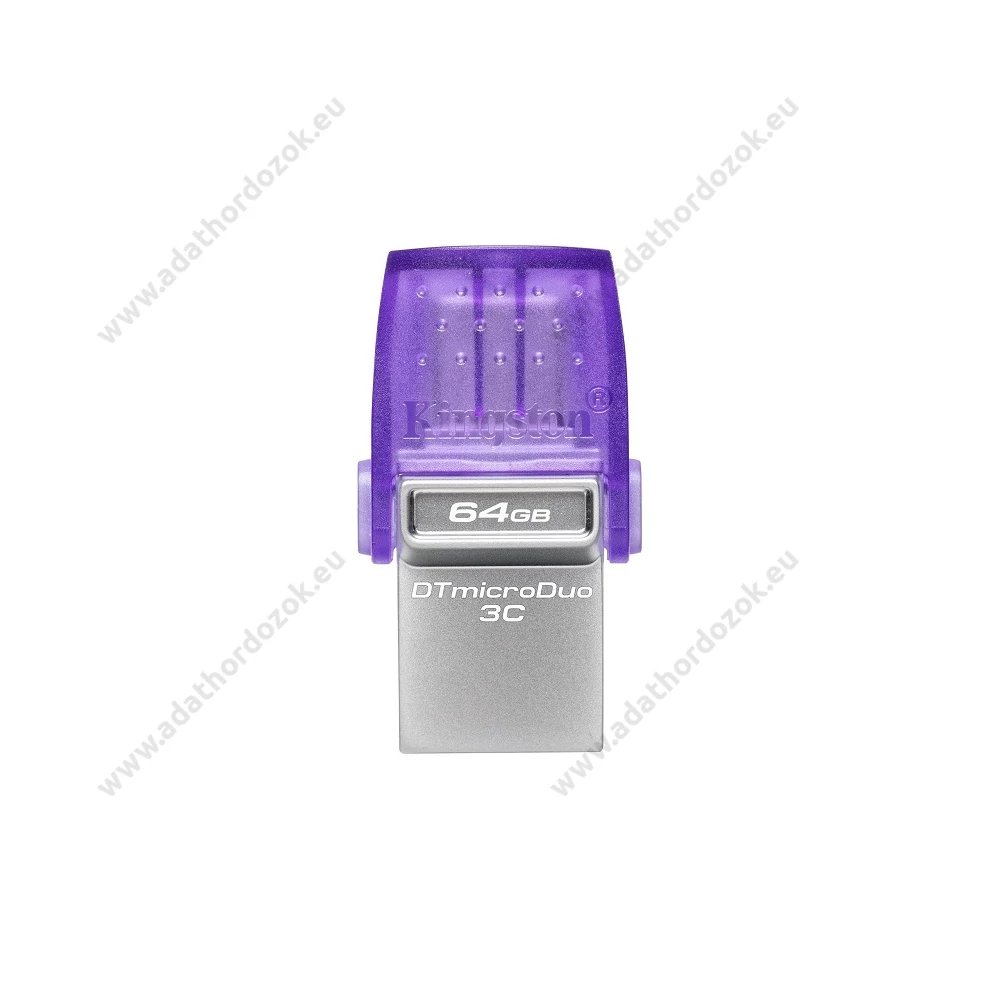 KINGSTON DATATRAVELER MICRODUO 3C USB 3.2/USB-C FÉMHÁZAS PENDRIVE 64GB (200 MB/s OLVASÁSI SEBESSÉG)