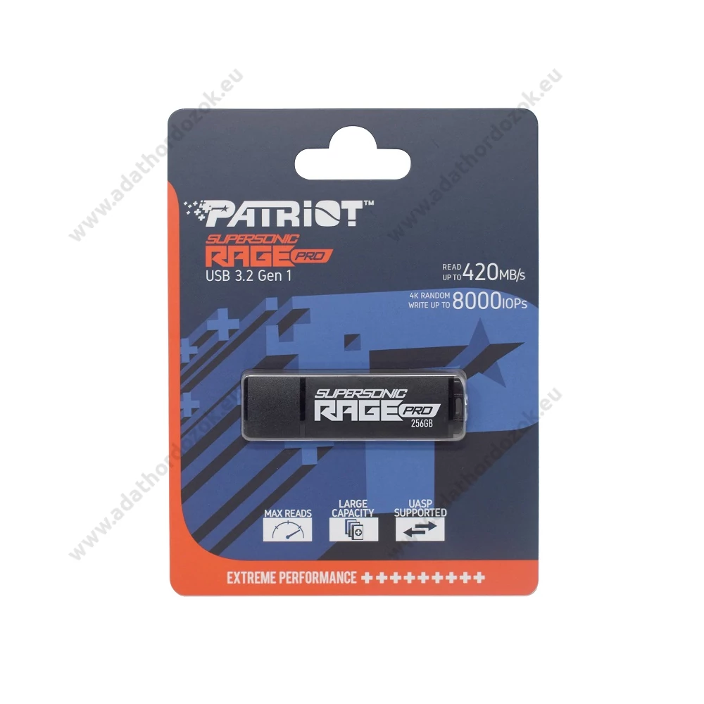 PATRIOT SUPERSONIC RAGE PRO USB 3.2 GEN 1 PENDRIVE 256GB (420 MB/s OLVASÁSI SEBESSÉG)