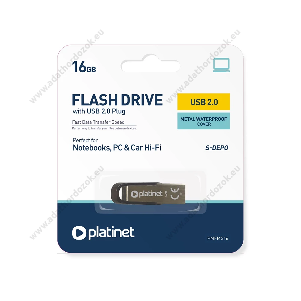 PLATINET PMFMS16 S-DEPO USB 2.0 FÉMHÁZAS PENDRIVE 16GB