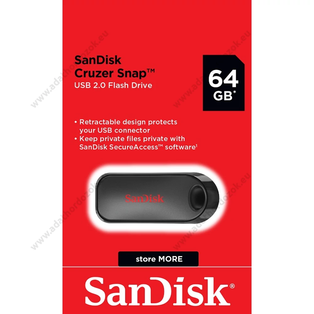 SANDISK USB 2.0 CRUZER SNAP PENDRIVE 64GB FEKETE